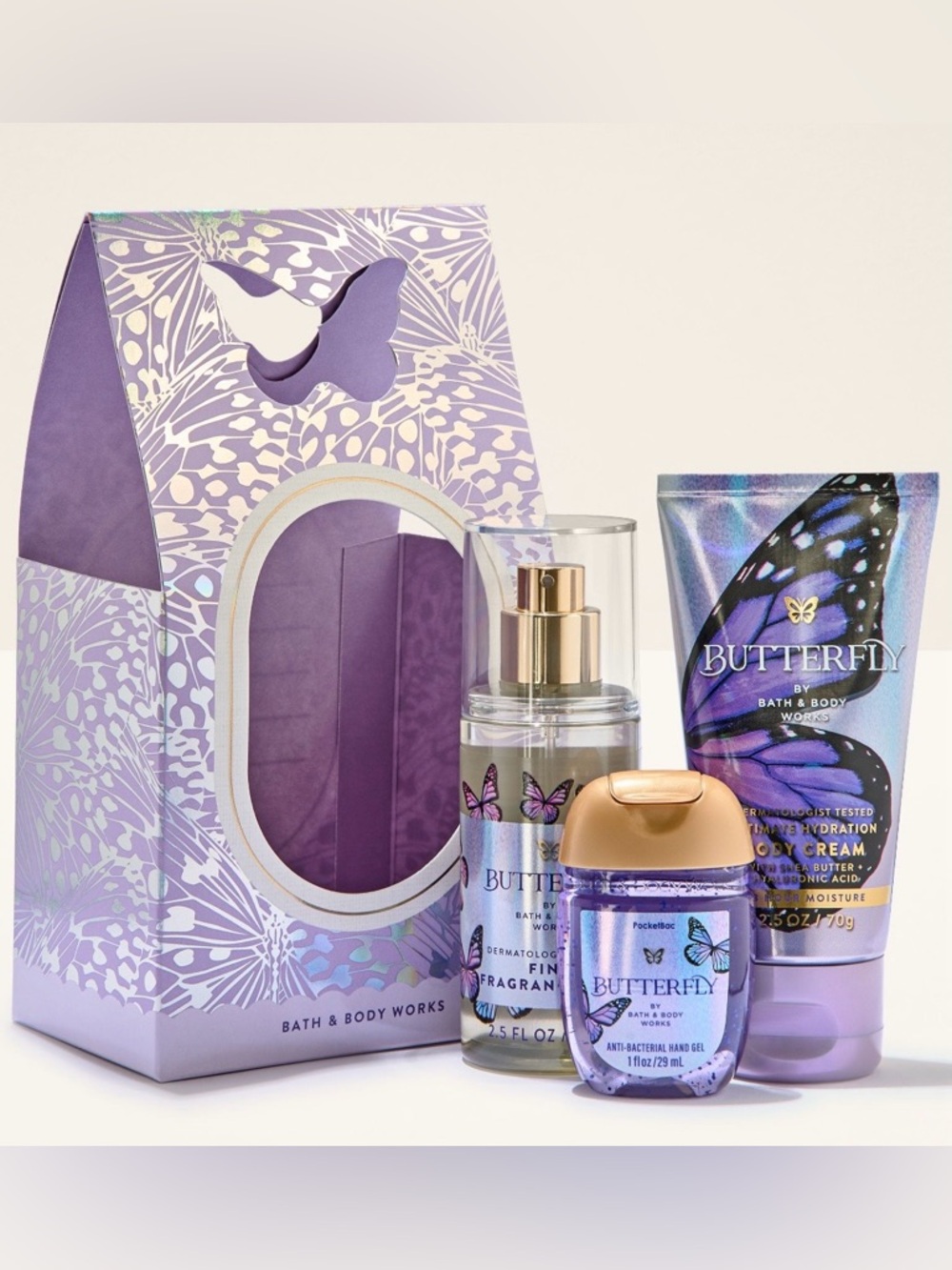 🆕🪻 BATH & BODY WORKS “BUTTERFLY” MINI GIFT SET BOX. BRAND NEW!
